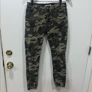 Camouflage Boot Cut Jeans